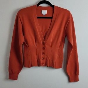 Anthropologie Ett:twa cardigan sweater Sz XS Cropped Gathered Waist